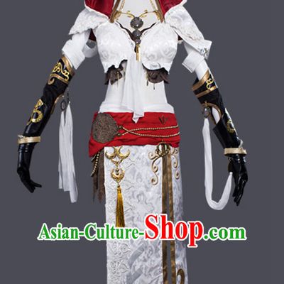 Chinese Superhero Cosplay Costumes and Headdress Complete Set for Women