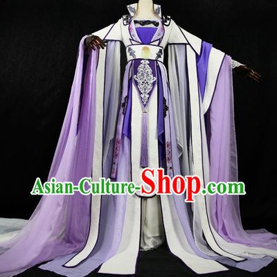 Gorgeous Chinese Fairy Princess Empress Queen Cosplay Costumes Ancient Chinese Clothing Complete Set for Women