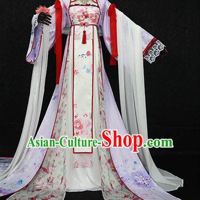 Gorgeous Chinese Fairy Princess Empress Queen Cosplay Costumes Ancient Chinese Clothing Complete Set for Women