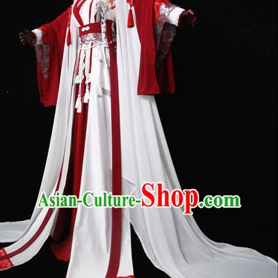 Gorgeous Chinese Fairy Princess Empress Queen Cosplay Costumes Ancient Chinese Clothing Complete Set for Women