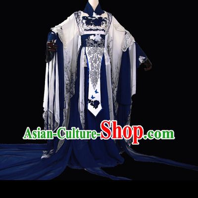 Gorgeous Chinese Fairy Princess Empress Queen Cosplay Costumes Ancient Chinese Clothing Complete Set for Women