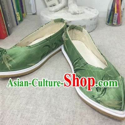 Handmade Chinese Ancient Bamboo Pattern Princess Bow Shoes for Women and Girls