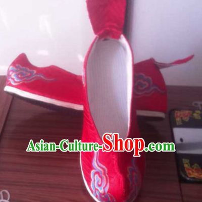 Handmade Classical Bow Wedding Shoes for Women and Girls