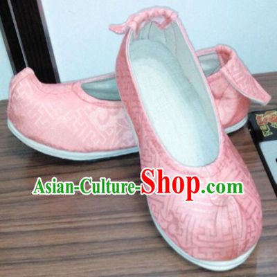 Chinese Ancient Handmade Traditional Bow Fabric Shoes for Women and Girls