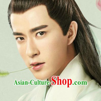 Ancient Chinese Superhero Long Black Wigs