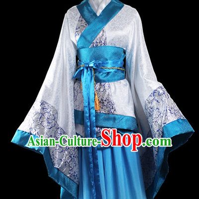 Chinese Traditional Waiter Costumes Complete Set for Girls Women
