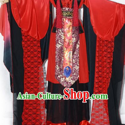 Chinese Traditional Ancient Queen Costume Complete Set for Women