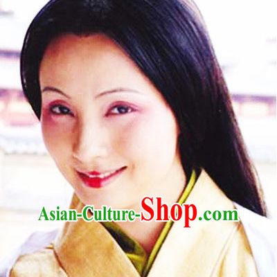 Qin Dynasty Chinese Classic Type of Imperial Empress Women Long Black Wigs for Women