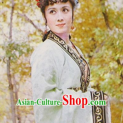 Ancient Chinese Farmer Lady Costumes Complete Set