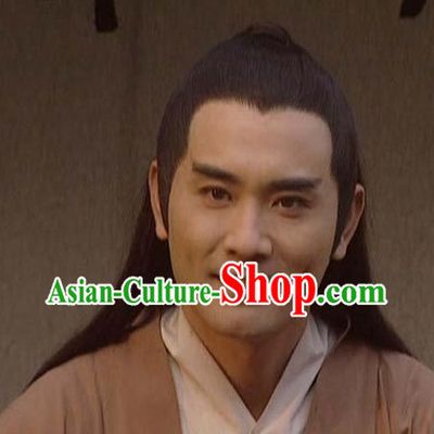 Tang Dynasty Palace Xue Shao Black Long Wigs for Men