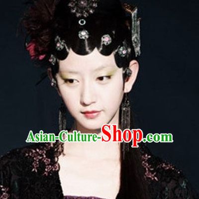 Ming Dynasty Beauty Qin Keqinn Hairstyles Black Wigs for Women or Girls
