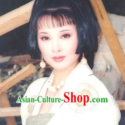 the Tang Dynasty Hairstyles Palace Princess Black Wigs and Hair Accessories for Women or Girls