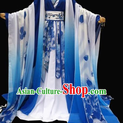 Gorgeous Chinese Fairy Princess Empress Queen Cosplay Costumes Ancient Chinese Clothing Complete Set for Women