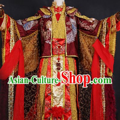 Gorgeous Chinese Emperor Prince Costumes Ancient Chinese Clothing Complete Set for Men