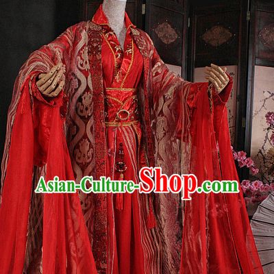 Gorgeous Chinese Emperor Prince Costumes Ancient Chinese Clothing Complete Set for Men