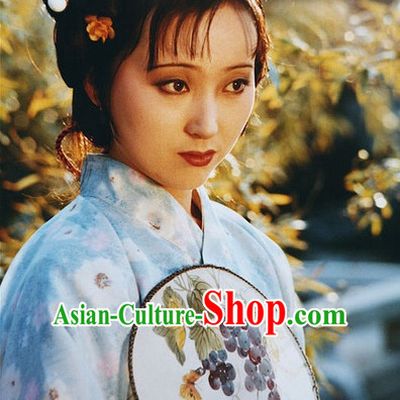 Dream of Red Chamber Lin Daiyu Black Long Wigs for Women or Girls