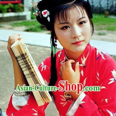 Dream of Red Chamber Lady Black Long Wigs for Women or Girls