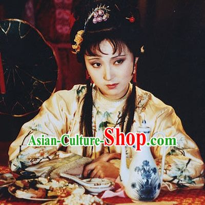 Dream of Red Chamber Lin Daiyu Black Long Wig for Women or Girls