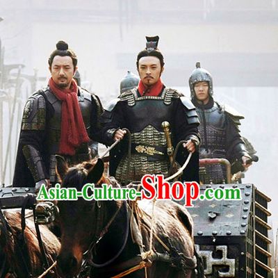 Asian Chinese Ancient Superhero General Warrior Body Armor Costumes Complete Set for Men or Boys