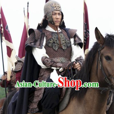 Asian Chinese Traditional Body Armor Costumes Complete Set for Men or Boys