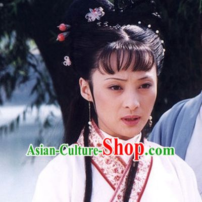 Ancient Chinese Beauties Princess Female Long Black Wigs and Hair Styling Accessories Hair Clips Hairpins Jewelry