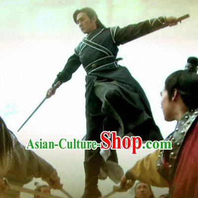 Ancient Chinese Traditional Kung Fu Master National Hanfu Dress Costumes Clothes Ancient China Clothing for Men or Boys