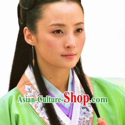 Ancient Traditional Chinese Style Black Long Wig Wigs for Women Girls