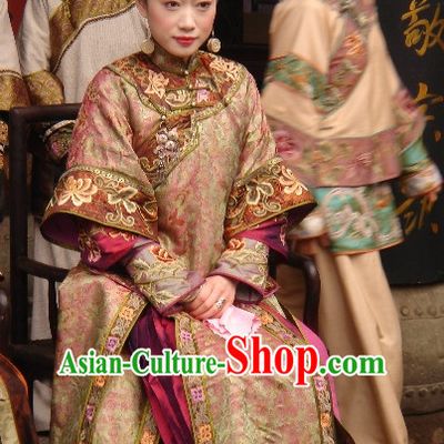Chinese Empress Style Hanfu Dress Authentic Clothes Culture Costume Han Dresses Traditional National Dress Clothing and Headdress Complete Set for Women