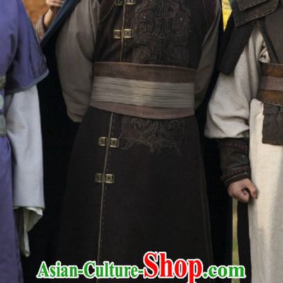 Ancient Chinese Style General Dress Authentic Clothes Culture Costume Han Dresses Traditional National Dress Clothing and Headdress Complete Set