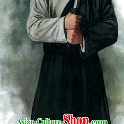 Ancient Chinese Style Kung Fu Costumes Dress Authentic Clothes Culture Han Dresses Traditional National Dress Clothing and Headdress Complete Set