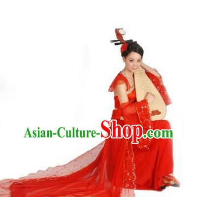 Chinese Classical Dance Costumes and Headdress Complete Set for Men