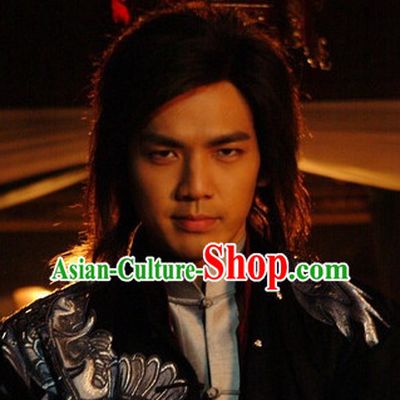 Traditional Chinese Style Male Short Black Wigs