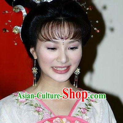 Traditional Chinese Style Princess Black Wigs and Headwear Set