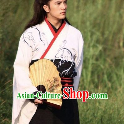 Ancient Chinese Style Famous Handsome Men Boys Costumes Complete Set for