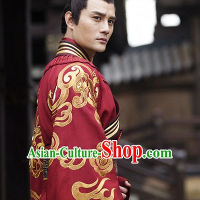 Traditional Ancient Chinese Prince Style Black Full Wig and Headband Set for Men Teenagers Boys