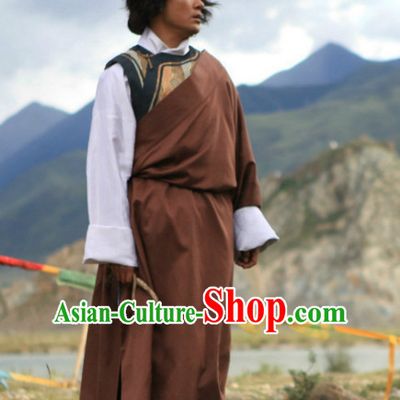 Traditional Chinese Style Tibetan Clothing Complete Set for Men