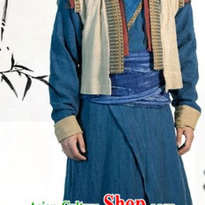 Traditional Chinese Ancien Peasant Costume Complete Set for Men