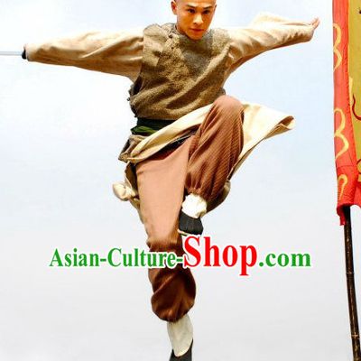 Traditional Chinese Ancien Kung Fu Uniform Robe Costume Complete Set for Men