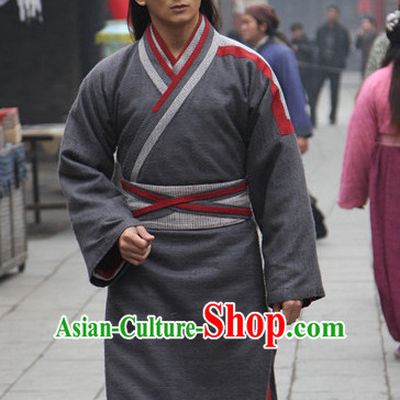 Traditional Chinese Ancien Kung Fu Uniform Robe Costume Complete Set for Men