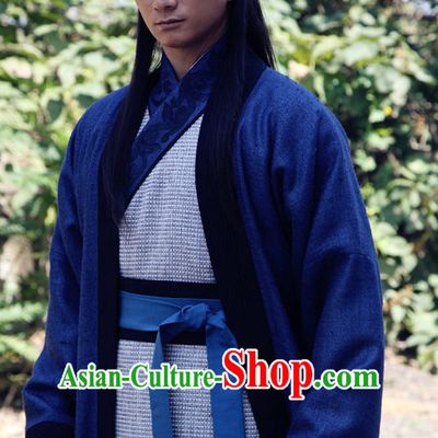 Traditional Chinese Ancient Hanfu Male Robe Clothing Complete Set