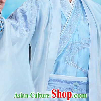 Traditional Chinese Ancient Hanfu Male Robe Clothes Garment Complete Set