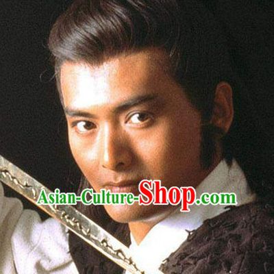 Traditional Ancient Chinese Style Black Full Wigs for Men
