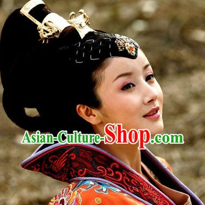 Chinese Traditional Style Princess Black Wigs and Headpieces Hairpieces Hair Jewelry for Women