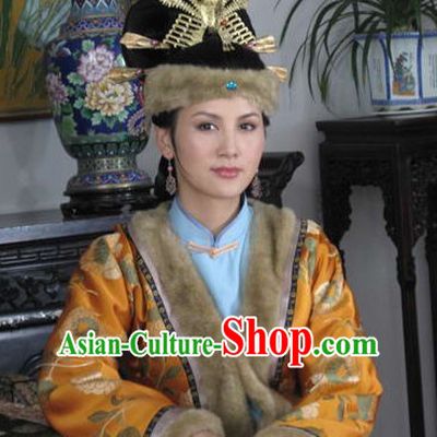 Chinese Traditional Style Princess Noblewoman Hat with Phoenix Headpieces Hairpieces Hair Jewelry