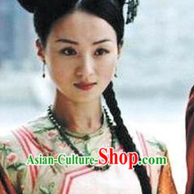 Chinese Traditional Style Long Black Wig for Women