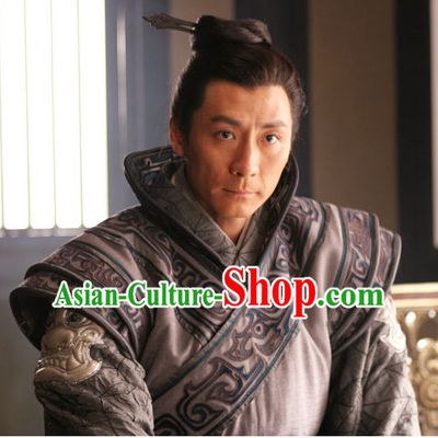 Ancient Chinese Traditional Style Black Full Wigs for Men