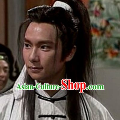Ancient Chinese Traditional Style Black Full Wigs for Men