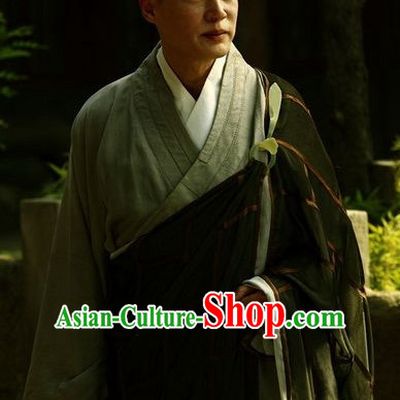 Traditional Chinese Ancient Monk Male Suits Complete Set