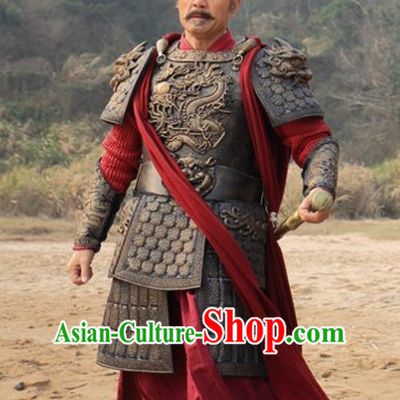 Traditional Chinese Ancient Fighter Body Armor Men Suit Complete Set