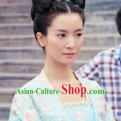 Ancient Chinese Traditional Style Black Female Full Wigs